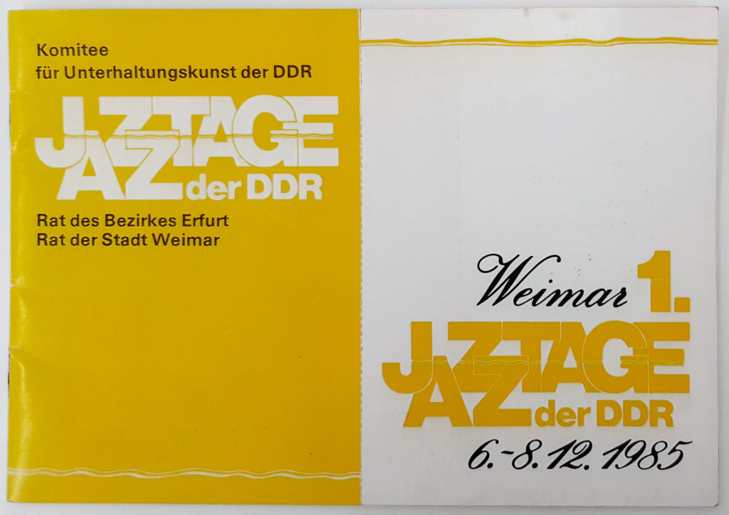 1. Jazztage der DDR Weimar